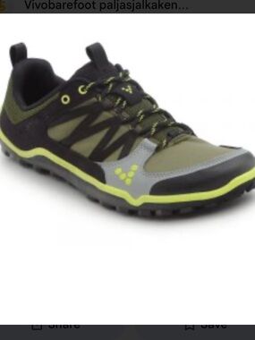 Vivobarefoot Neo Trail Hiking Shoes Green Black Zero Drop Men’s 8 US EUR 41